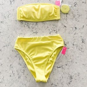 Juniors’ Sustainably Made Ribbed Bikini